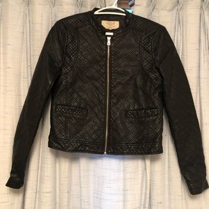 Zara velvet leather jacket